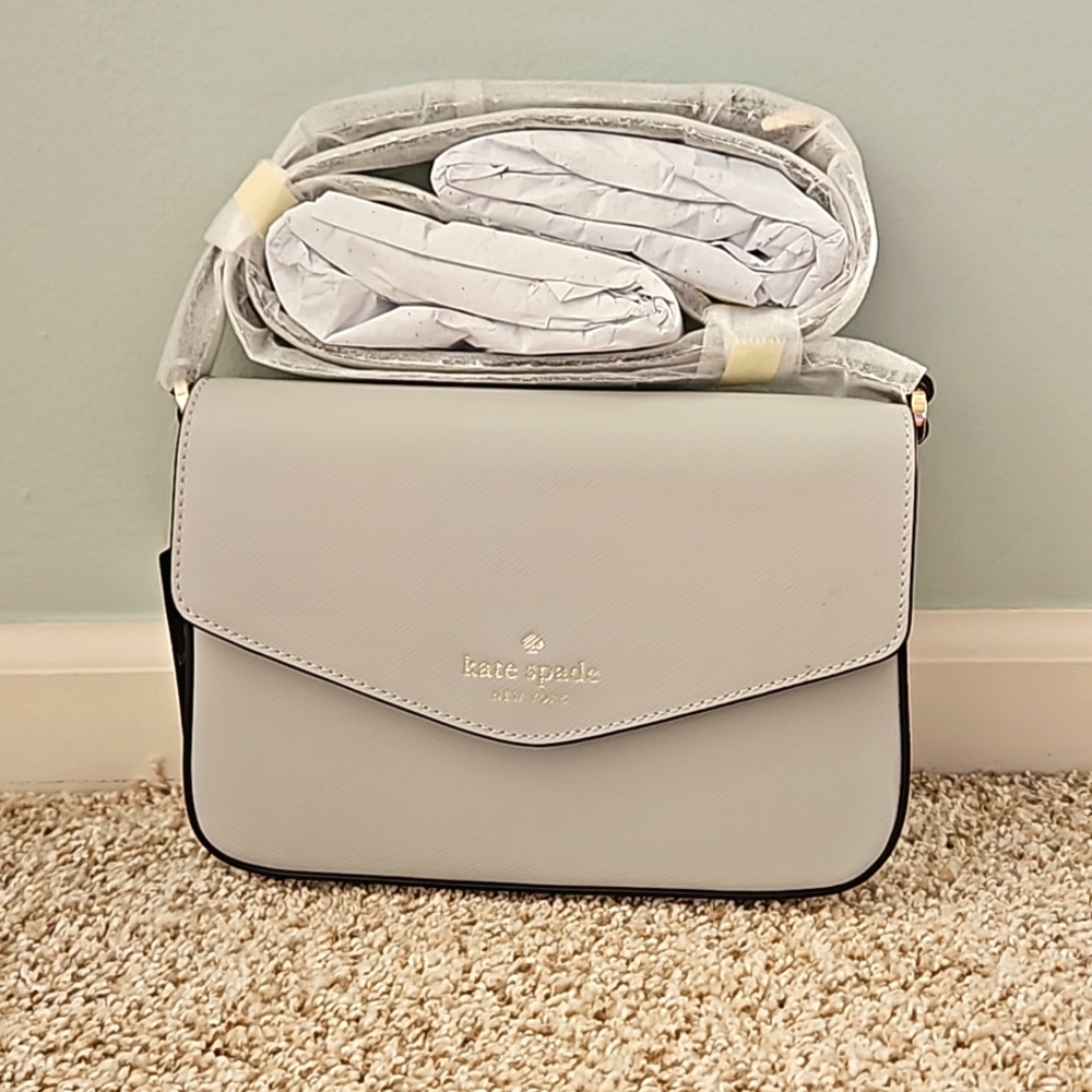 NWT Kate Spade Sadie crossbody in platinum gray